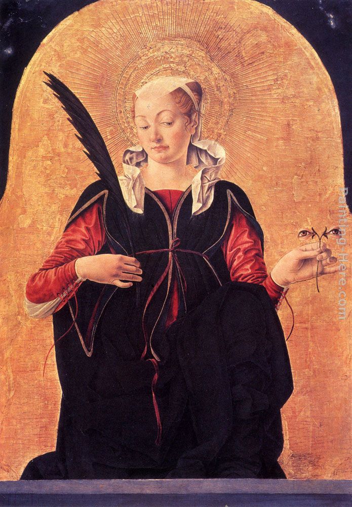 St. Lucy painting - Francesco del Cossa St. Lucy art painting